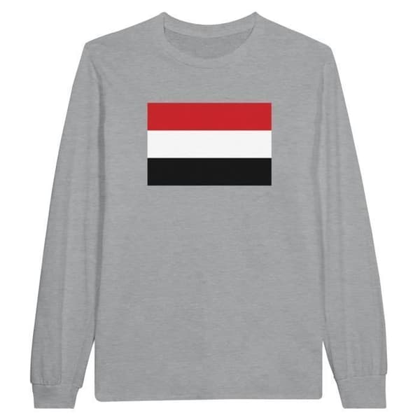 Långärmad t-shirt - PIXELFORMA - Kenya Flagga - Grå - Vanlig - Vuxen