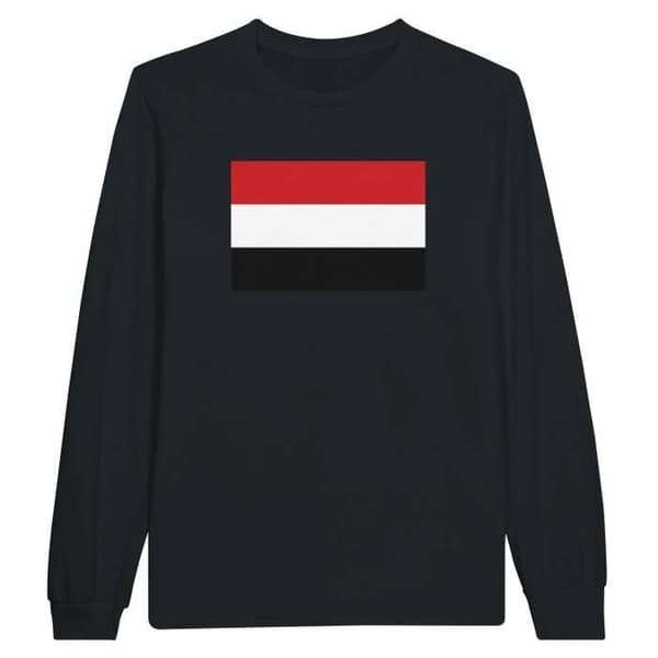 Långärmad t-shirt - PIXELFORMA - Kenya Flagga - Svart - Vanlig - Vuxen