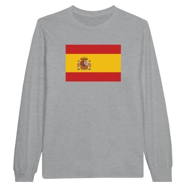 Långärmad T-shirt - PIXELFORMA - Thailands flagga - Grå - 100% bomull - Regular