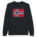 Miniatyrbild 1 av 3: T-shirt med långa ärmar - PIXELFORMA - Norska flaggan - 100% bomull - Långa ärmar - Optimal komfort