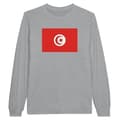 Miniatyrbild 1 av 3: T-shirt med långa ärmar - PIXELFORMA - Tunisiens flagga - 100% bomull - Långa ärmar - Optimal komfort