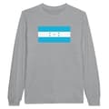 Miniatyrbild 1 av 3: Långärmad T-shirt - PIXELFORMA - Honduras flagga - Grå - Man - Klassisk krage
