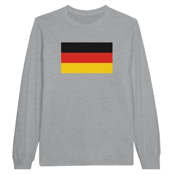 Tyskland flagga långärmad T-shirt i grått