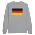 Miniatyrbild 1 av 3: Tyskland flagga långärmad T-shirt i grått