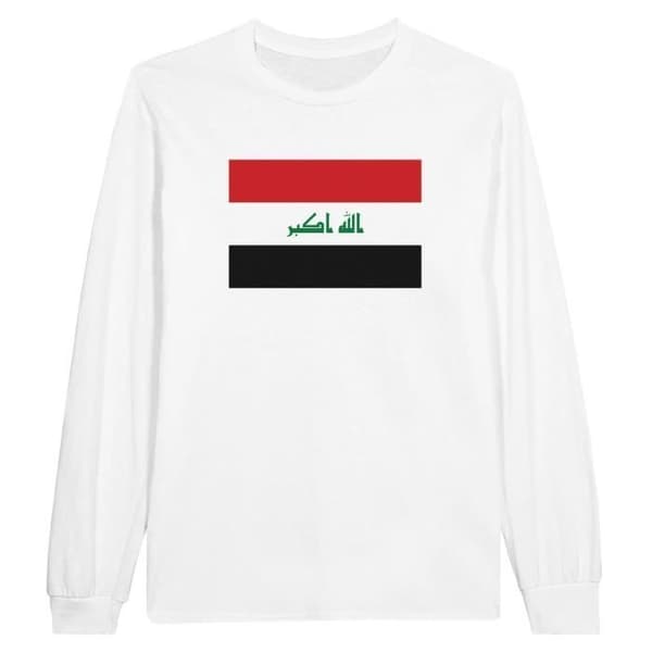 Långärmad t-shirt - PIXELFORMA - Flag of Iraq - 100 % bomull - Långa ärmar - Normal passform
