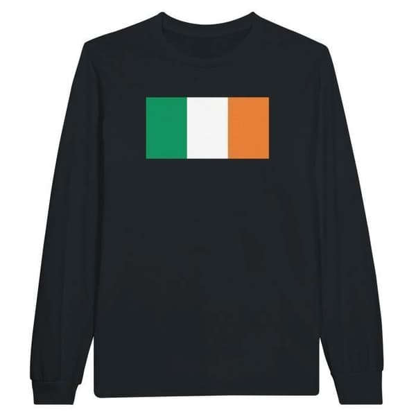 Långärmad t-shirt - PIXELFORMA - Flag of Ireland - 100 % bomull - Långa ärmar - Optimal komfort