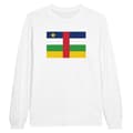 Miniatyrbild 1 av 3: Centralafrikanska republikens flagga långärmad T-shirt i vit
