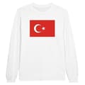 Miniatyrbild 1 av 3: Långärmad t-shirt - PIXELFORMA - Turkiets flagga - 100 % bomull - Optimal komfort - Långa ärmar