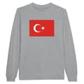 Miniatyrbild 1 av 3: T-shirt med långa ärmar - PIXELFORMA - Turkiets flagga - 100% bomull - Långa ärmar - Optimal komfort