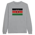 Miniatyrbild 1 av 3: Långärmad T-shirt - PIXELFORMA - Botswana flagga - Grå - Klassisk krage - Regular passform