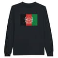 Miniatyrbild 1 av 3: T-shirt med långärmar - Afghanistanflagga - Svart - 100% bomull - Regular passform - Unisex