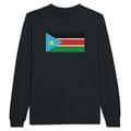 Miniatyrbild 1 av 3: T-shirt - Sydsudans flagga - Svart - 100% bomull - Långa ärmar - Regular fit