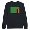 Miniatyrbild 1 av 3: Långärmad t-shirt - PIXELFORMA - Flag of Zambia - 100 % bomull - Långa ärmar - Optimal komfort