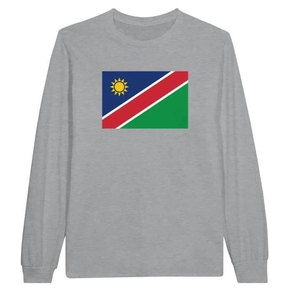 Långärmad t-shirt - PIXELFORMA - Flag of Namibia - 100 % bomull - Långa ärmar - Optimal komfort