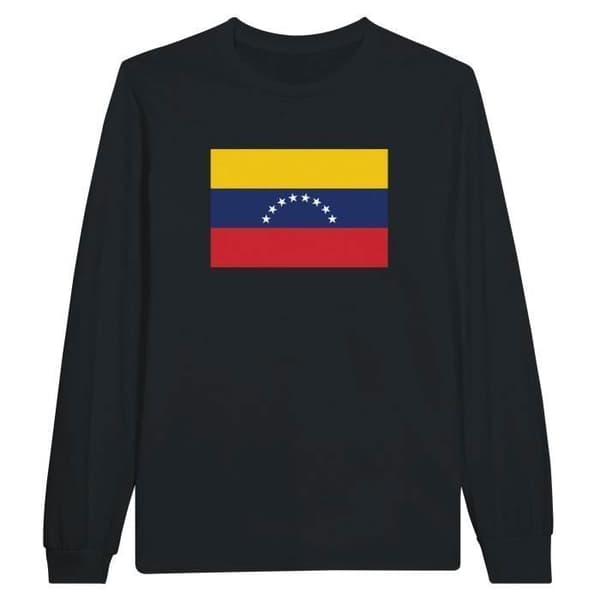 Långärmad t-shirt - PIXELFORMA - Flag of Venezuela - 100 % bomull - Långa ärmar - Optimal komfort
