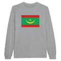 Miniatyrbild 1 av 3: T-shirt med långa ärmar - PIXELFORMA - Mauretaniska flaggan - 100% bomull - Grå - Långa ärmar