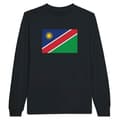 Miniatyrbild 1 av 3: Långärmad T-shirt - PIXELFORMA - Namibias flagga - 100% bomull - Unisex - Svart