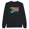 Miniatyrbild 1 av 3: T-shirt med långa ärmar - PIXELFORMA - Sydafrikas flagga - Svart - 100% bomull - Klassisk passform