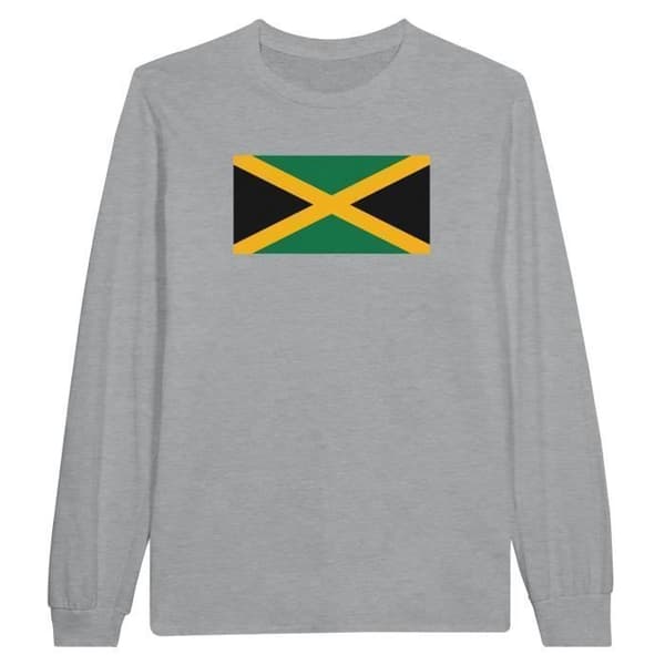 T-shirt med långa ärmar - PIXELFORMA - Jamaica flagga - 100% bomull - Långa ärmar - Optimal komfort