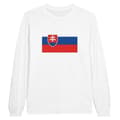 Miniatyrbild 1 av 3: T-shirt - Slovakiska flaggan - Vit - 100% bomull - Långa ärmar - Regular passform