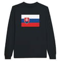 Miniatyrbild 1 av 3: T-shirt med lång ärm - Slovakiska flaggan - Svart - 100% bomull - Regular fit - Unisex