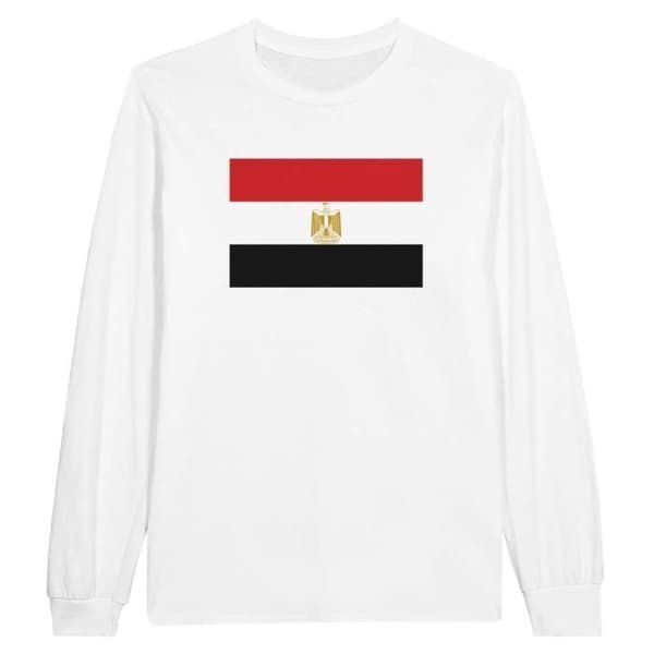Långärmad T-shirt - PIXELFORMA - Egyptens flagga - 100% bomull - Långärmad - Regular fit