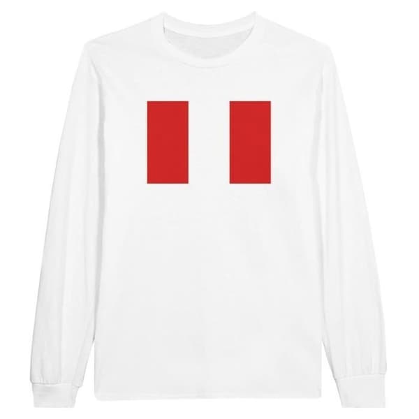 Långärmad t-shirt - PIXELFORMA - Flag of Peru - 100 % bomull - Långa ärmar - Normal passform
