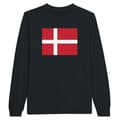 Miniatyrbild 1 av 3: Långärmad t-shirt - PIXELFORMA - Danmarks flagga - 100 % bomull - Långa ärmar - Optimal komfort