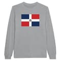 Miniatyrbild 1 av 3: T-shirt - Ej specificerat - Flagga Dominikanska republiken - 100% bomull - Långa ärmar - Grå