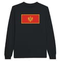 Miniatyrbild 1 av 3: Montenegro Flag Långärmad T-shirt i Svart