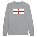 Miniatyrbild 1 av 3: Långärmad t-shirt - PIXELFORMA - Nordirlands flagga - Grå - Vanlig - Vuxen - Klassisk krage