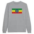 Miniatyrbild 1 av 3: T-shirt med långa ärmar - PIXELFORMA - Etiopiens flagga - 100% bomull - Långa ärmar - Optimal komfort