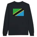Miniatyrbild 1 av 3: Långärmad t-shirt - PIXELFORMA - Tanzania Flagga - Svart - Vanlig - Vuxen