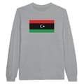 Miniatyrbild 1 av 3: T-shirt med långa ärmar - PIXELFORMA - Libyens flagga - 100% bomull - Långa ärmar - Optimal komfort