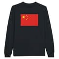 Miniatyrbild 1 av 3: Långärmad T-shirt - Ej specificerad - Kinas flagga - 100% bomull - Svart - Regular passform