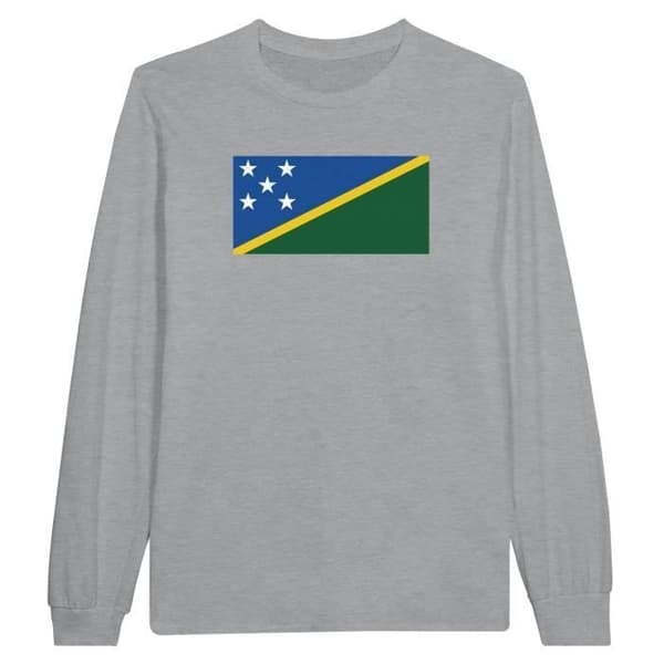 T-shirt med långa ärmar - PIXELFORMA - Salomonflagga - 100% bomull - Långa ärmar - Optimal komfort