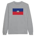 Miniatyrbild 1 av 3: Långärmad T-shirt - PIXELFORMA - Haitis flagga - 100% bomull - Långa ärmar - Optimal komfort
