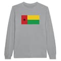 Miniatyrbild 1 av 3: Långärmad T-shirt - Guinea-Bissau flagga - Grå - 100% bomull - Regular fit - Unisex