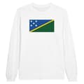 Miniatyrbild 1 av 3: T-shirt med långa ärmar - PIXELFORMA - Salomonflagga - Vit - Regular - 100% Bomull