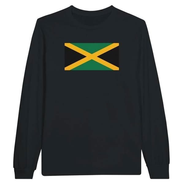 T-shirt med långa ärmar - PIXELFORMA - Jamaica flagga - 100% bomull - Långa ärmar - Optimal komfort