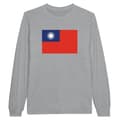 Miniatyrbild 1 av 3: Långärmad T-shirt - Republiken Kina - Grå - 100% bomull - Regular fit - Unisex