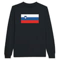 Miniatyrbild 1 av 3: Långärmad T-shirt - PIXELFORMA - Sloveniens flagga - Svart - Klassisk krage - Regular