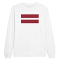 Miniatyrbild 1 av 3: T-shirt med långa ärmar - PIXELFORMA - Lettlands flagga - 100% bomull - Långa ärmar - Optimal komfort