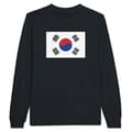 Miniatyrbild 1 av 3: T-shirt - Sydkoreas flagga - Svart - 100% bomull - Långa ärmar - Regular fit