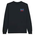Miniatyrbild 1 av 3: Långärmad T-shirt - La Réunion flagga - Svart - 100% bomull - Långärmad - Klassisk krage