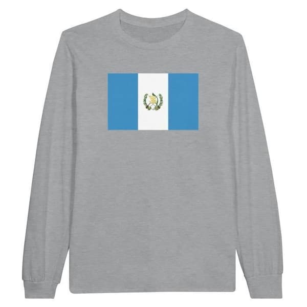 T-shirt med långa ärmar - PIXELFORMA - Guatemalas flagga - 100% bomull - Långa ärmar - Optimal komfort