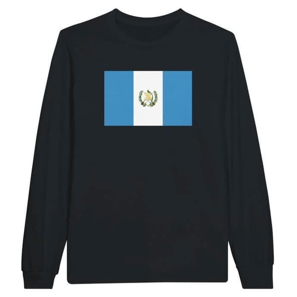 T-shirt med långa ärmar - PIXELFORMA - Guatemalas flagga - 100% bomull - Långa ärmar - Optimal komfort