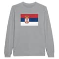 Miniatyrbild 1 av 3: T-shirt med långa ärmar - PIXELFORMA - Serbiens flagga - 100% bomull - Långa ärmar - Optimal komfort