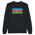 Miniatyrbild 1 av 3: Långärmad t-shirt - PIXELFORMA - Azerbajdzjans flagga - 100 % bomull - Svart - Optimal komfort