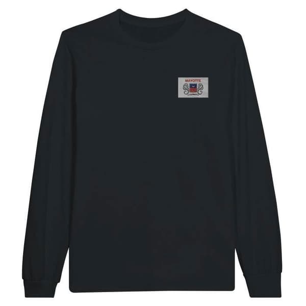 T-shirt med långa ärmar - PIXELFORMA - Mayotte flagga - 100% bomull - Långa ärmar - Optimal komfort